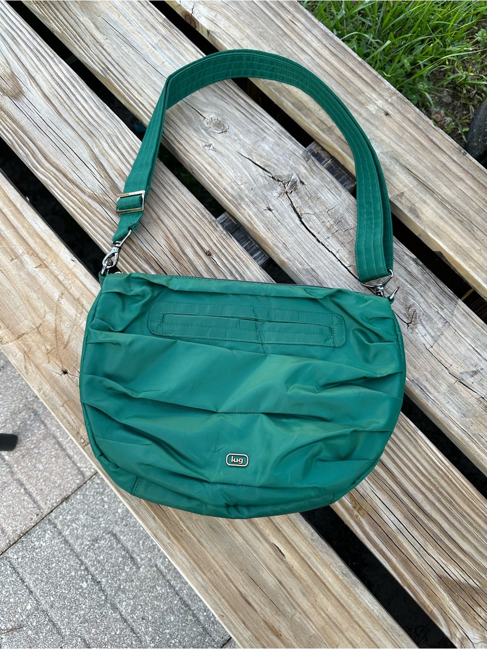 LUG Emerald Green Crossbody Shoulder Bag